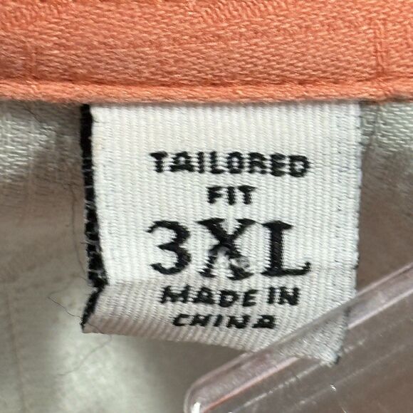 Robert Graham Mens 3XL Oranged Tailored Fit Button Up Shirt Short Sleeve Modern - Picture 10 of 15